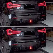 Load image into Gallery viewer, 2022-2024 X3 G01 M40i M Sport LCI Style Rear Bumper Chin Lip Kit Spoiler Splitter W LED Light Gloss Black - front detail view