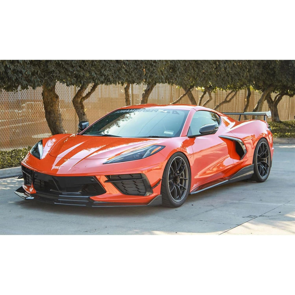 Front Lip Compatibility with 2020-2023 Corvette C8 Front Bumper Lip GM 5VM Style Front Bumper Chin - front detail view
