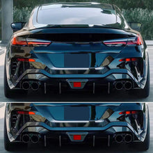 Load image into Gallery viewer, Rear Diffuser Compatibility with 2019-2023 8 Series G16 M Sport 4 Door Rear Bumper Chin Diffuser - front detail view