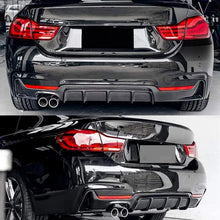 Load image into Gallery viewer, Rear Diffuser Compatibility with 2014-2020 4 Series F32 F33 F36 420i 420d 428i 430i M Sport Rear - front detail view