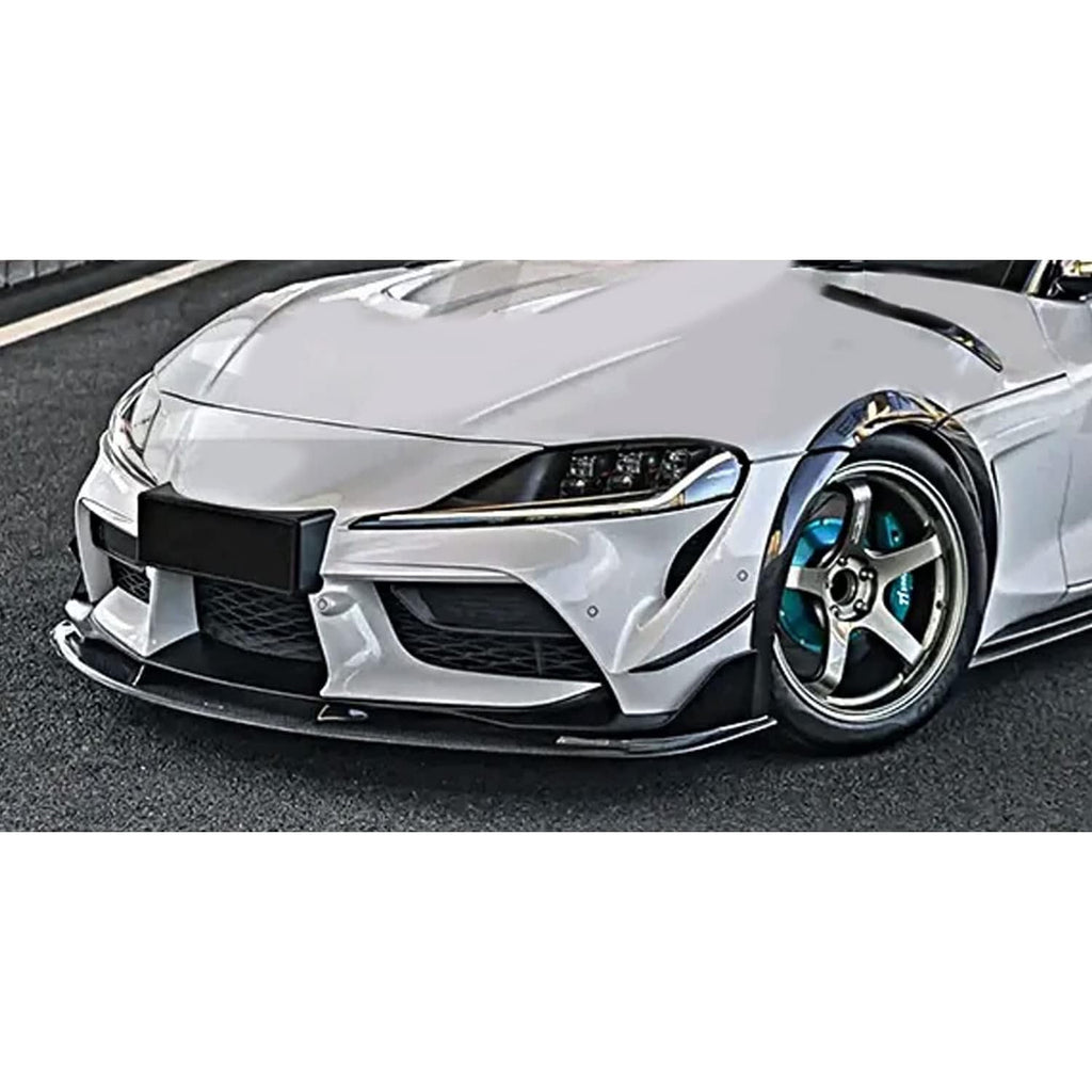 Front Lip Compatibility with 2020-2022 Supra GR A90 A91 Front Splitter Bumper Chin Lip Gloss Black - front detail view