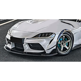 Front Lip Compatibility with 2020-2022 Supra GR A90 A91 Front Splitter Bumper Chin Lip Gloss Black - front detail view