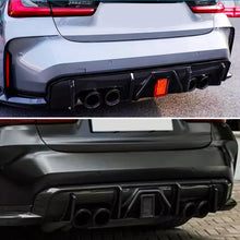 Load image into Gallery viewer, Rear Diffuser Compatibility with 2021-2024 G80 M3 G82 G83 M4 Rear Lower Bumper Diffuser Lip Kit - front detail view