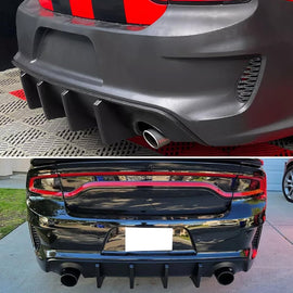 Rear Diffuser Lip Compatibility with 2020-2024 Charger Widebody SRT Hellcat Scat Pack Rear Bumper - front detail view