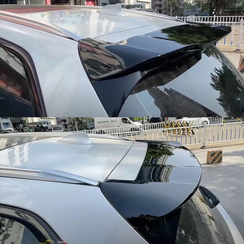 Rear Roof Spoiler Compatibility with 2018-2023 X3 G01 Rear Trunk Spliter Wing Lip (Gloss Black) - front detail view