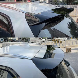 Rear Roof Spoiler Compatibility with 2018-2023 X3 G01 Rear Trunk Spliter Wing Lip (Gloss Black) - front detail view