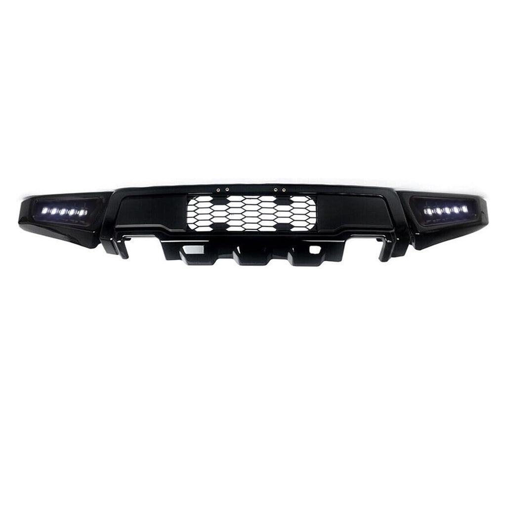 Front Bumper Compatibility with 2015-2017 F-150 Front Bumper Lip Spoiler Splitter Replace With Fog - front detail view