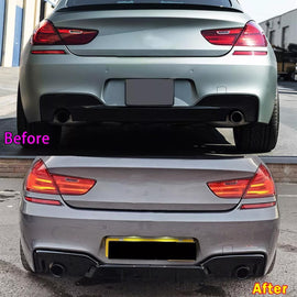 Rear Lip Compatibility with 2012-2018 6 Series F06 F12 F13 640i 650i M Sport Rear Bumper Chin - front detail view