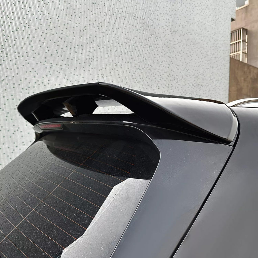 Rear Roof Spoiler Compatibility with 2019-2023 X5 G05 M Sport Rear Trunk Spliter Wing Lid Gloss Black - front detail view