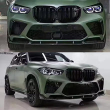 Load image into Gallery viewer, Front Lip Compatibility with 2019-2022 F95 X5M M Sport Front Bumper Lower Valance Chin Lip Splitter - installed fitment view