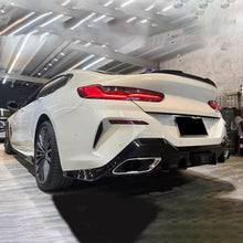 Load image into Gallery viewer, 2019-2023 8 Series G16 4 Door Rear Trunk Spliter Wing Lid (Gloss Black) - installed fitment view