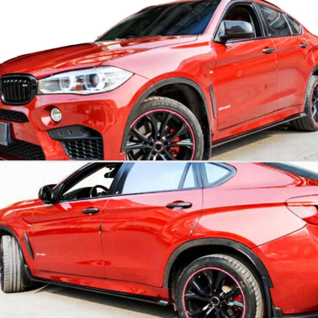 Side Skirts Compatibility with 2015-2019 5 Series F15 X5 F85 X5M F16 X6 F86 X6M Rocker Panel Line - installed fitment view