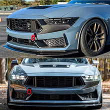 Load image into Gallery viewer, Front Lip Compatibility with 2024 2025 Mustang Front Bumper Lower Diffuser Chin Lip Protection Trim - installed fitment view
