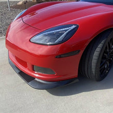 Load image into Gallery viewer, Front Lip Compatibility with 2005-2013 Corvette C6 Base Models | ZR1 Style Front Bumper Diffuser - installed fitment view