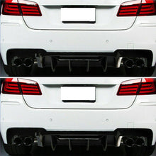 Load image into Gallery viewer, Rear Diffuser Compatibility with 2011-2016 5 Series F10 M5 M Sport Rear Bumper Chin Lip Quad - installed fitment view
