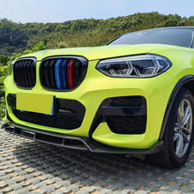 Load image into Gallery viewer, 2018-2020 X3 X4 G01 G02 M Sport Front Chin Diffuser Lip Air Dam ABS Splitter Spoiler (Carbon Fiber - installed fitment view