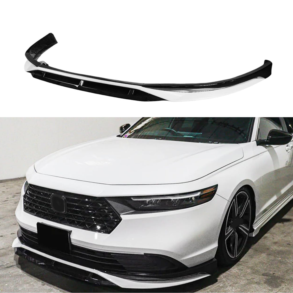 Front Bumper Lip Compatibility with 2023-2024 Accord 11th Front Diffuser Chin Lip Splitter Spoiler - main product view