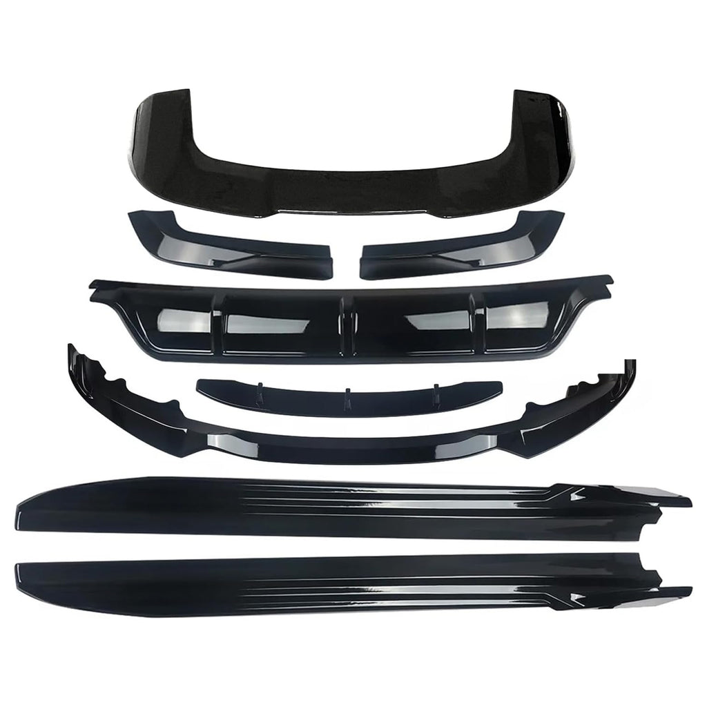 Body Kit Compatibility with 2013-2018 X5 F15 M Tech Front Chin Lip Rear Diffuser Bumper Lip Side - installed fitment view