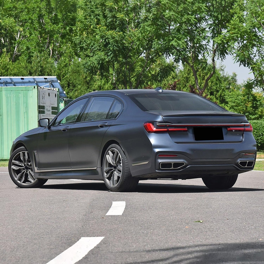 Rear Spoiler Compatibility with 2016-2022 7 Series G11 G12 740i 750i MP Style Rear Trunk Wing Lid - installed fitment view