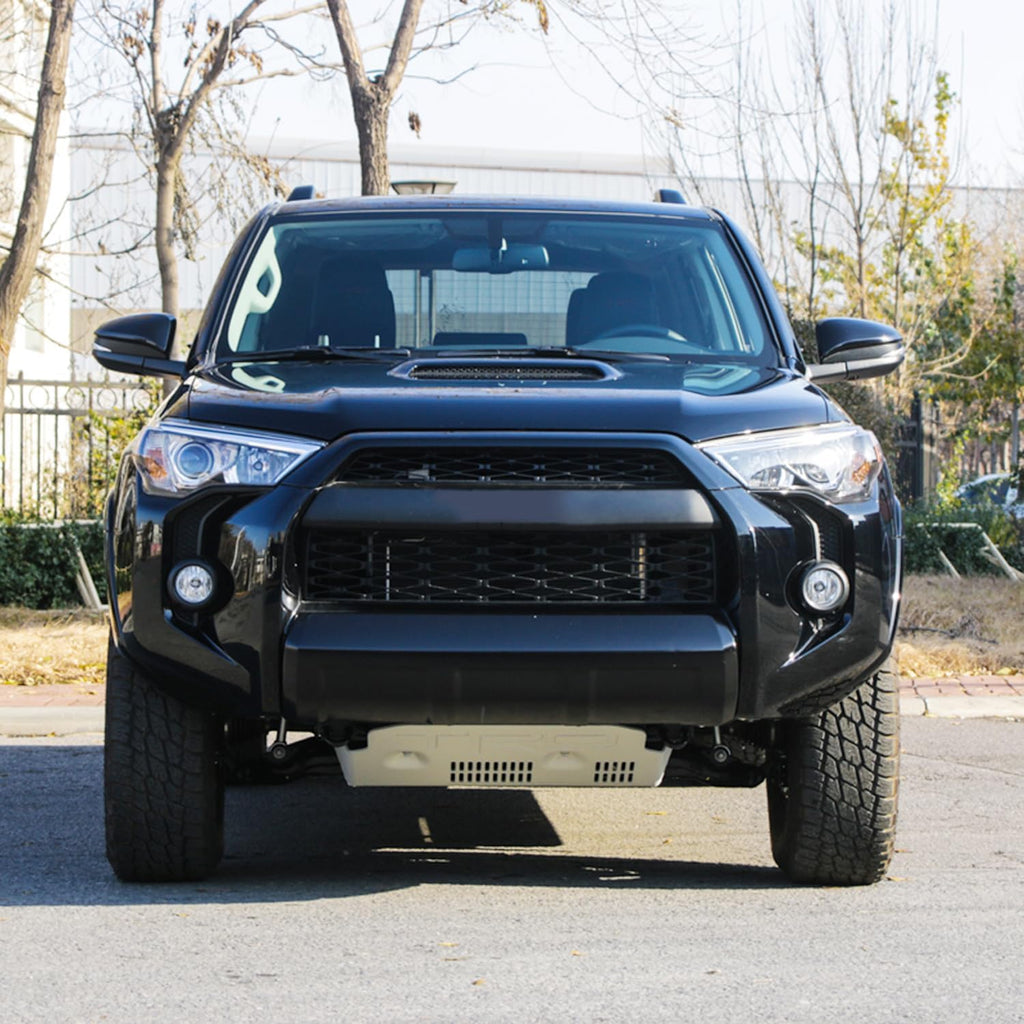 Compatible with 2014-2024 4Runner Front Bumper Lower Valance Panel Bumper Molding ABS Replacement - installed fitment view
