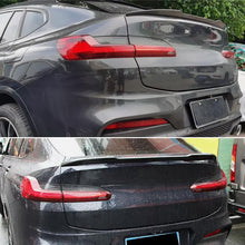 Load image into Gallery viewer, Spoiler Compatibility with 2018-2022 X4 G02 X4M F98 Rear Trunk Spliter Wing Lid (Carbon Fiber Style) - installed fitment view