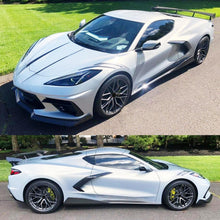 Load image into Gallery viewer, Side Skirts Compatibility with 2020-2023 Corvette C8 Rocker Panel Door Extension Lips Pair Diffuser - front detail view