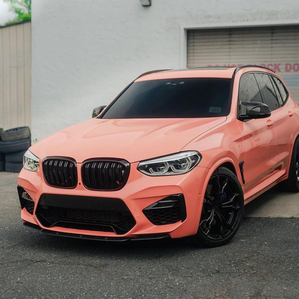 Front Bumper Lip Compatibility with 2019-2021 X3M F97 X4M F98 M Competition Sport Front Diffuser - front detail view