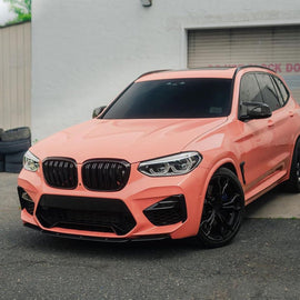 Front Bumper Lip Compatibility with 2019-2021 X3M F97 X4M F98 M Competition Sport Front Diffuser - front detail view