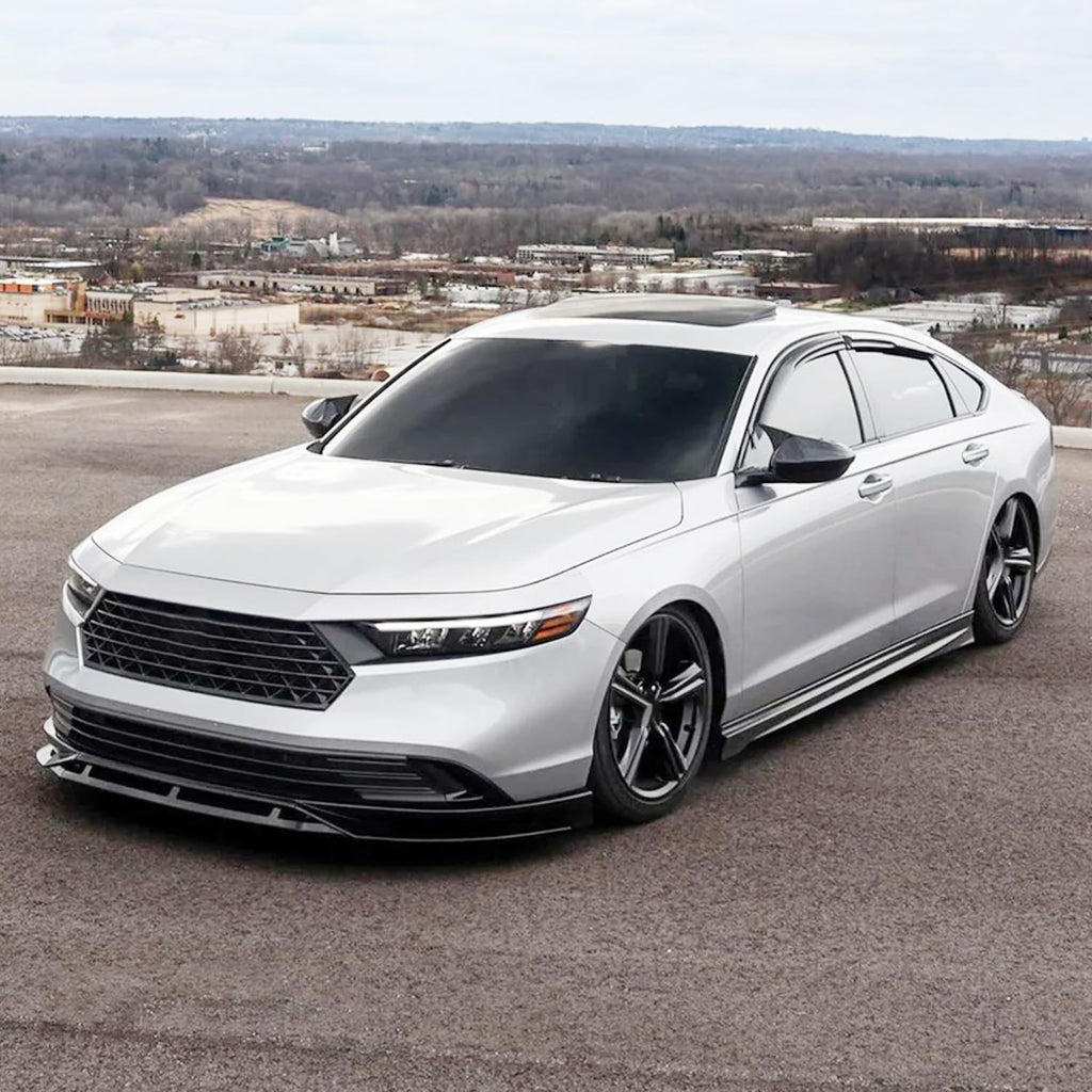 Front Bumper Lip Compatibility with 2023-2024 Accord 11th Front Diffuser Chin Lip Splitter Spoiler - installed fitment view