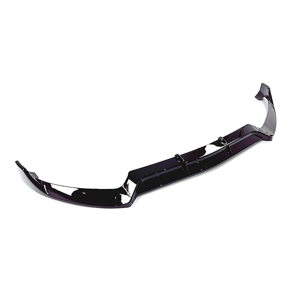 Front Lip Compatibility with 2015-2018 C Class W205 AMG Sport Models Front Bumper Chin Lip Splitter - installed fitment view