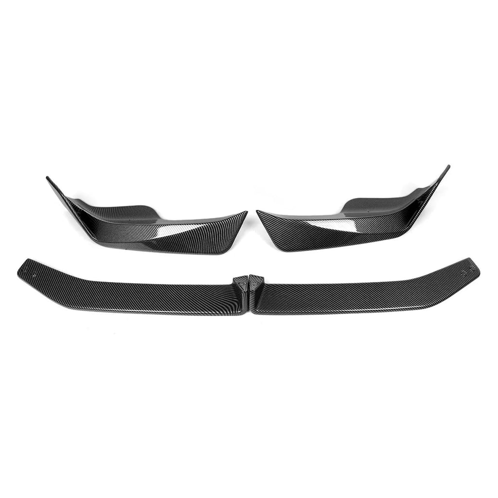2022-2024 X1 U11 M Sport MP Style Front Bumper Chin Diffuser Lip Air Dam Splitter Spoiler (Carbon - installed fitment view