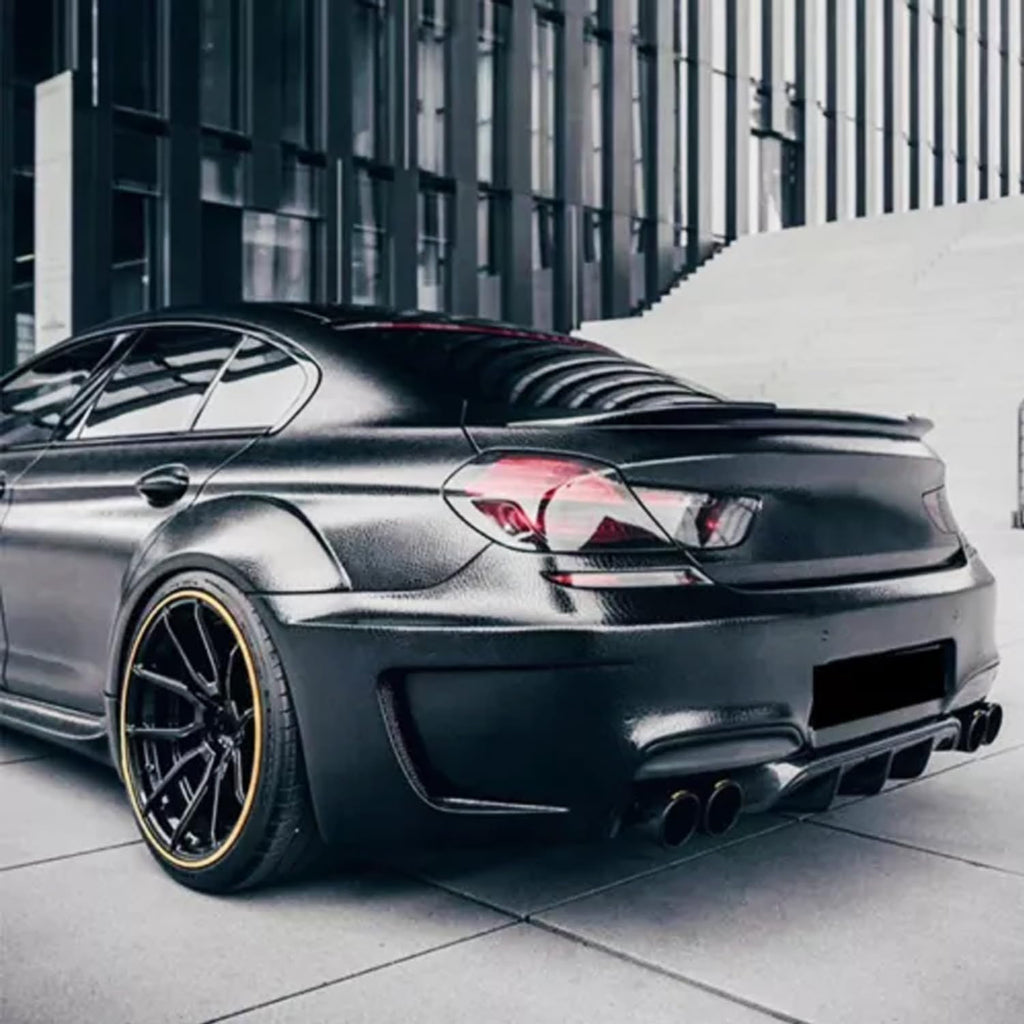 Rear Spoiler Compatibility with 2012-2018 6 Series F06 640i 650i M6 M4 Style Rear Trunk Wing Lid - installed fitment view