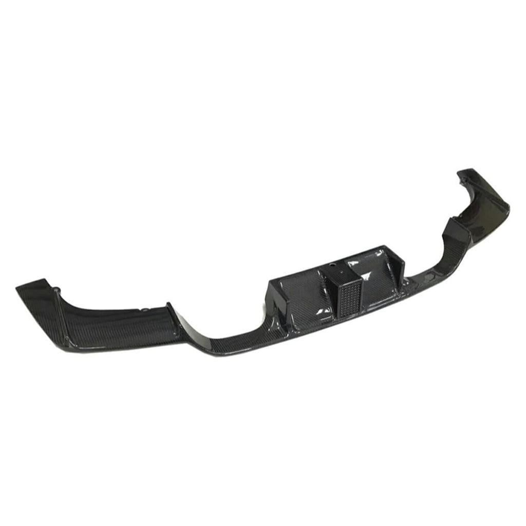 Compatibility with 2015-2020 BMW F80 M3 F82 F83 M4 Rear Bumper Diffuser Chin Lip Splitter Spoiler - installed fitment view