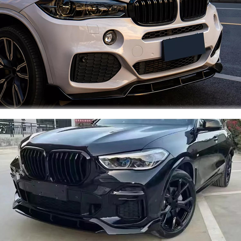 2014-2017 X3 F25 X4 F26 M Sport Front Chin Diffuser Lip Air Dam Splitter Spoiler (Gloss Black) - installed fitment view
