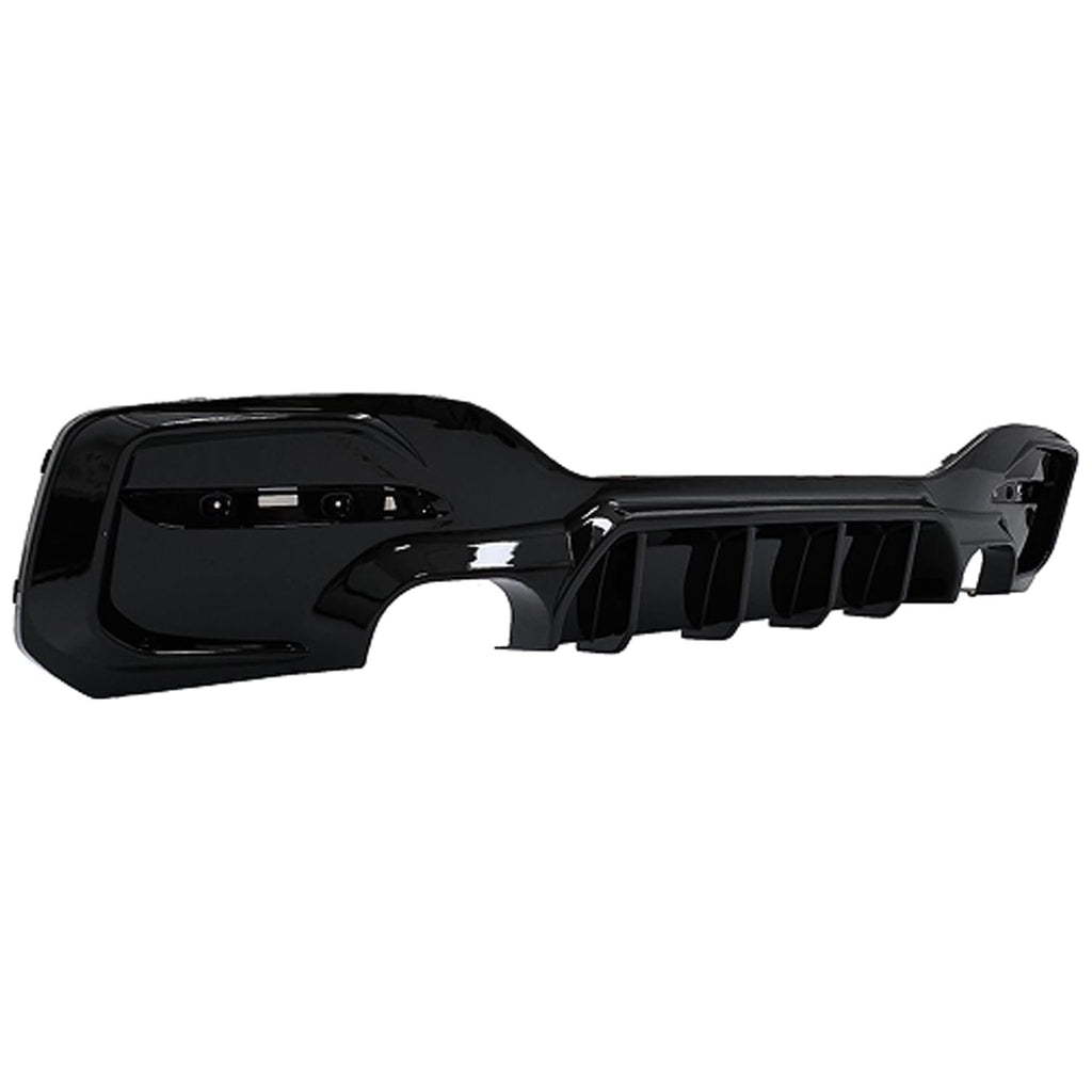 Rear Diffuser Compatibility with 2015-2019 1 Series F20 F21 M Sport Rear Bumper Chin Diffuser Lip - installed fitment view