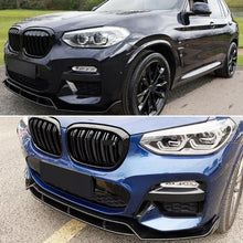 Load image into Gallery viewer, 2018-2020 X3 X4 G01 G02 M Sport Front Chin Diffuser Lip Air Dam ABS Splitter Spoiler (Gloss Black) - installed fitment view