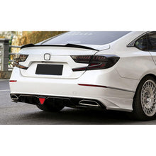 Load image into Gallery viewer, Rear Lip Compatibility with 2018-2022 Accord 10th Rear Bumper Chin Lip with W LED Brake Light + - installed fitment view