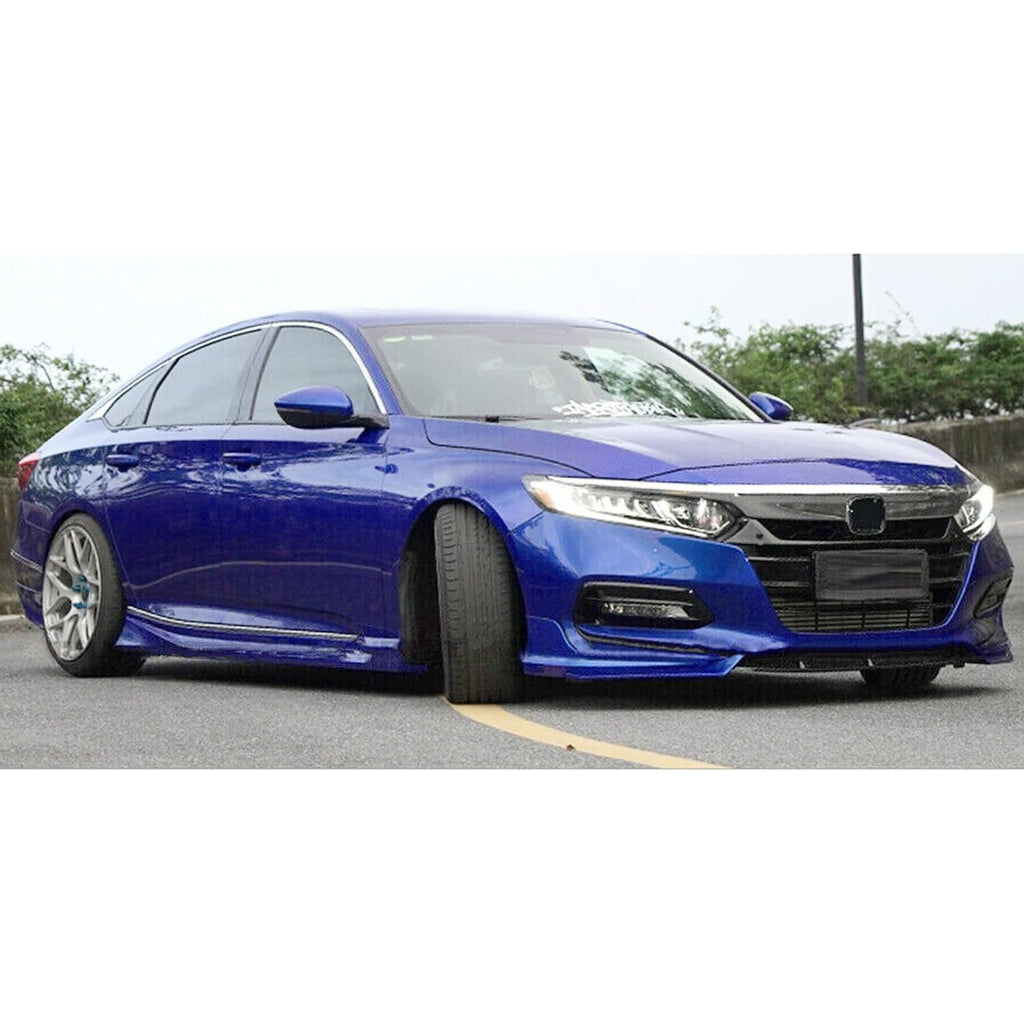 Compatibility with 2018-2020 Accord Side Skirts Exterior Door Panel Trim Body Kits ABS Blue - installed fitment view