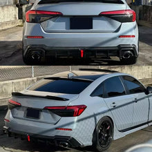 Load image into Gallery viewer, Rear Diffuser Lip Compatibility with 2022-2024 Civic 11th Gen Yofer Style V2 LED Light Rear Bumper - side angle view