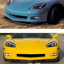 Load image into Gallery viewer, Front Lip Compatibility with 2005-2013 Corvette C6 Base Models | ZR1 Style Front Bumper Diffuser - side angle view