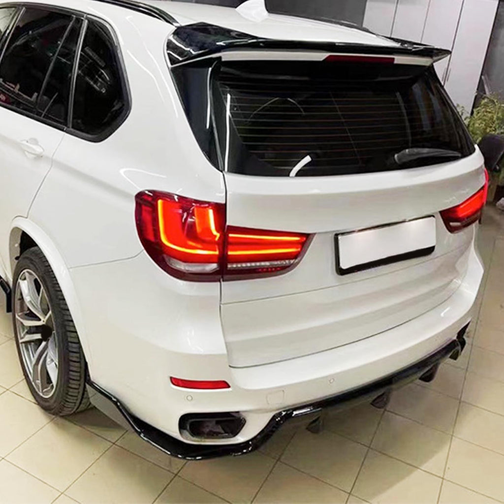 Rear Diffuser Compatibility with 2014-2018 X5 F15 Rear Bumper Chin Diffuser Kit Spoiler Splitter - side angle view