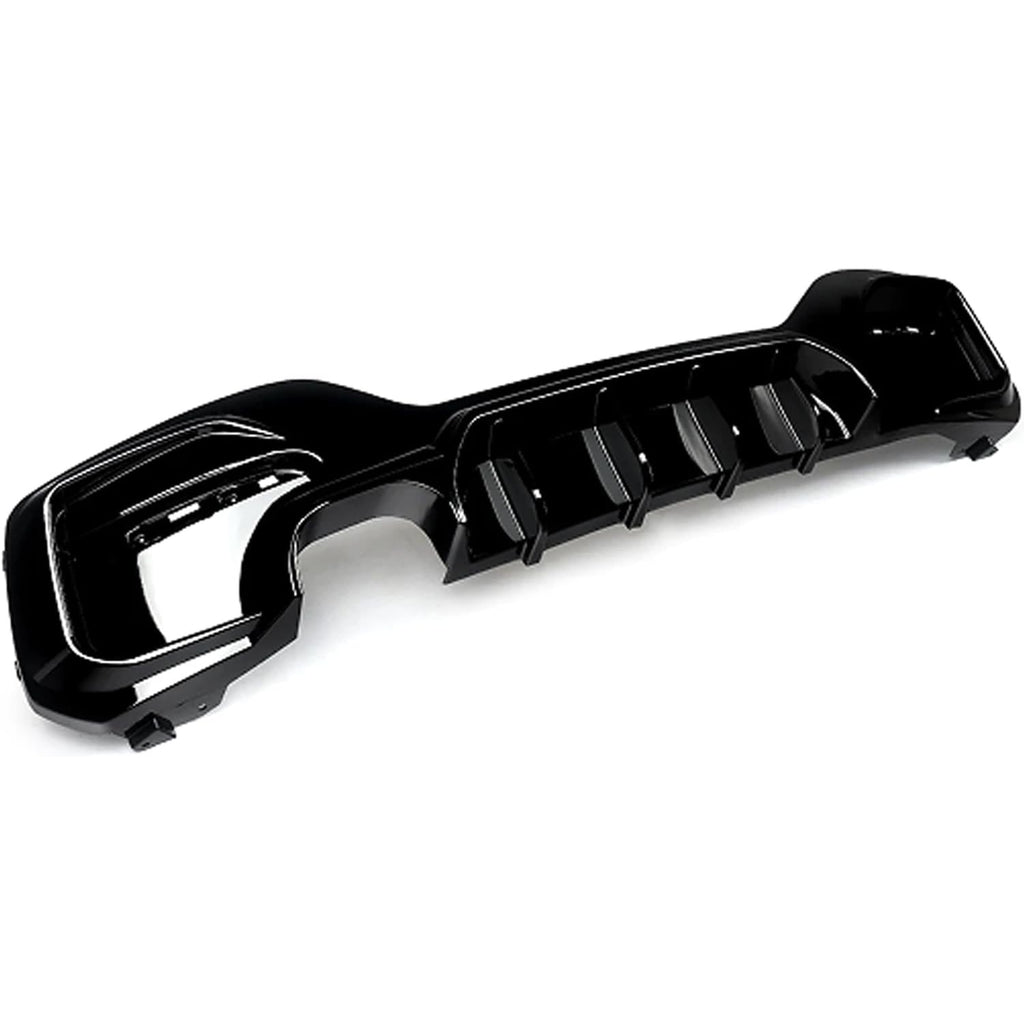 Rear Diffuser Compatibility with 2015-2019 1 Series F20 F21 M Sport Rear Bumper Chin Diffuser Lip - side angle view