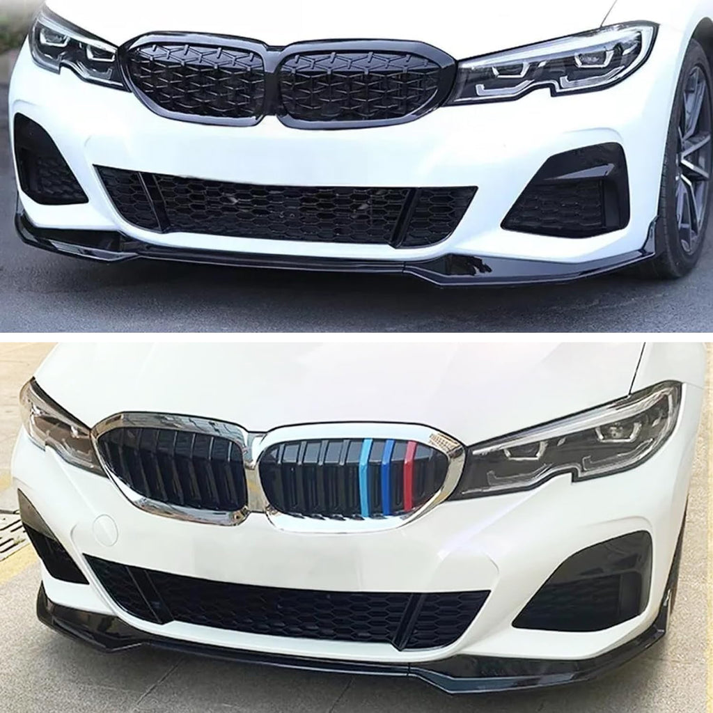 Front Lip Compatibility with 2019-2022 3 Series G20 320i 330i 330e M340i M Sport Front Bumper Lower - side angle view