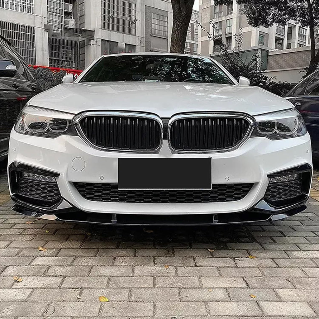 Front Lip Compatibility with 2017-2020 5 Series G30 G31 M Sport Front Bumper Diffuser Chin Lip - side angle view