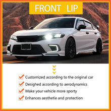 Load image into Gallery viewer, Front Lip Compatibility with 2022-2024 Civic Yofer Style Front Bumper Chin Lip Splitter Spoiler Kit - side angle view