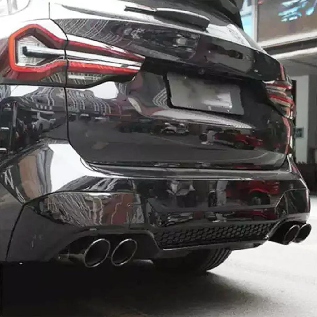 Rear Diffuser Lip Compatibility with 2017-2020 X3 G01 M Sport Rear Bumper Chin Lip Kit Spoiler - side angle view