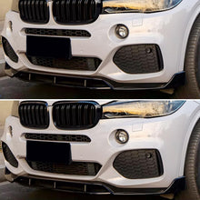 Load image into Gallery viewer, 2014-2017 X3 F25 X4 F26 M Sport Front Chin Diffuser Lip Air Dam Splitter Spoiler (Gloss Black) - side angle view