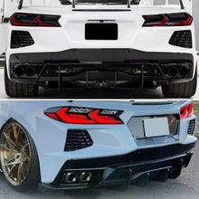 Load image into Gallery viewer, Rear Diffuser Lip Compatibility with 2020-2023 Corvette C8 Z51 Stingray Rear Lower Bumper Chin - side angle view
