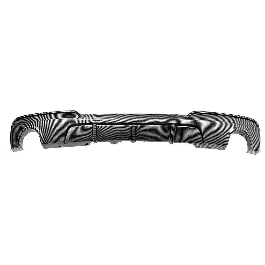 Rear Diffuser Compatibility with 2011-2016 5 Series F10 535i M Sport MP Style Rear Bumper Chin Lip - side angle view