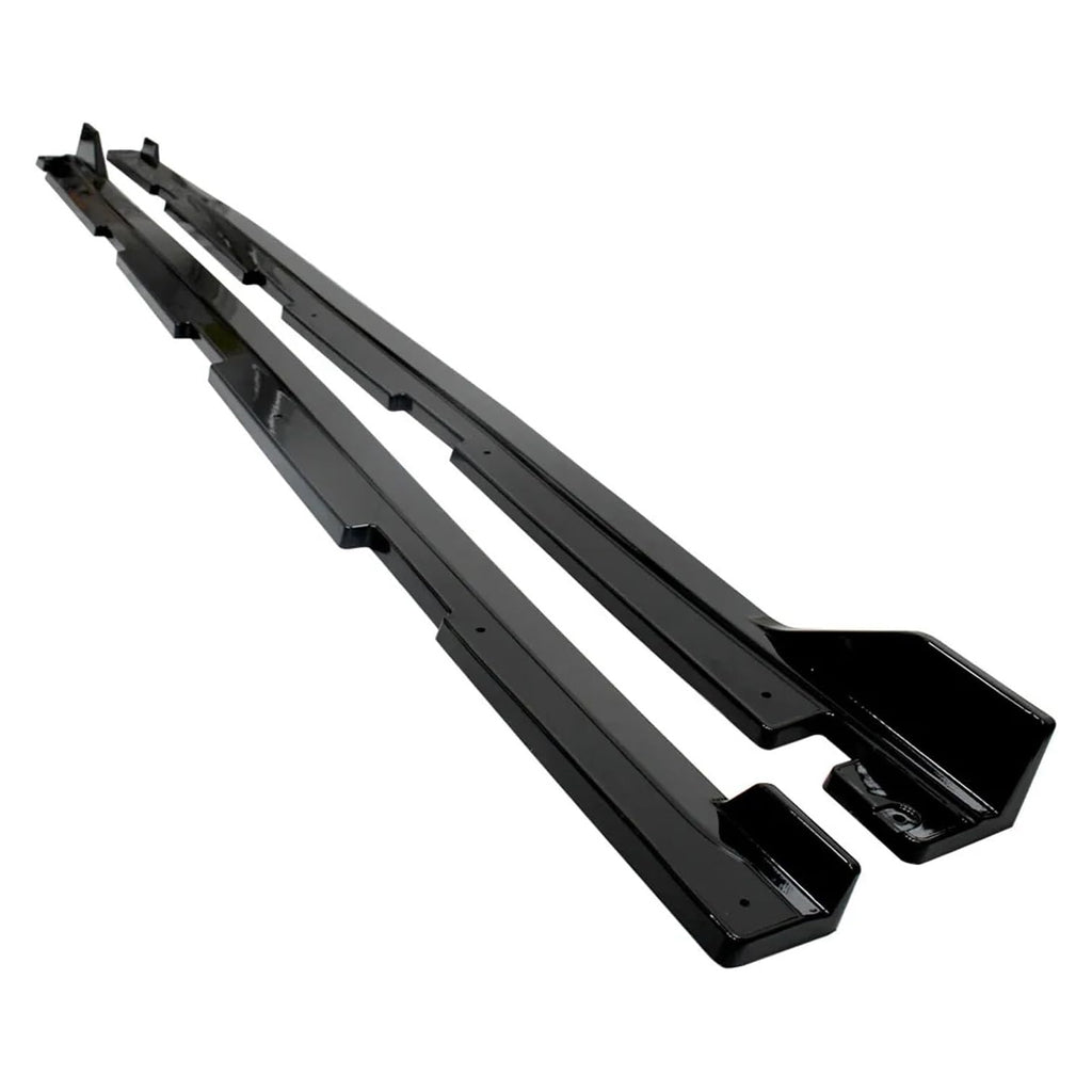 Side Skirts Compatibility with 2016-2021 Civic 10th Gen Sedan 4DR Rocker Panel Door Extension Lips - side angle view